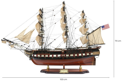 Exkluzivní velký model plachetnice USS Constitution 100cm s možností personalizace gravírováním