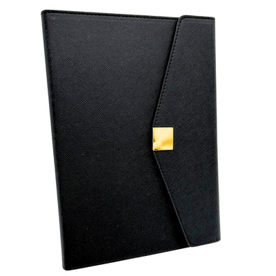 Elegancki Zestaw Prezentowy Premium – Notes A5 z Długopisem i Pendrive 16GB w Pudełku – Czarno-złoty – EE9