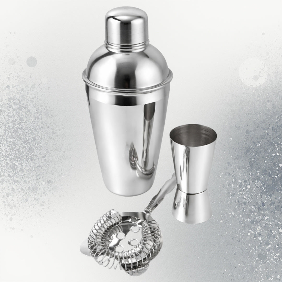 Zestaw Barmański– 3 elementy Shaker Jiger Strainer - BS48171