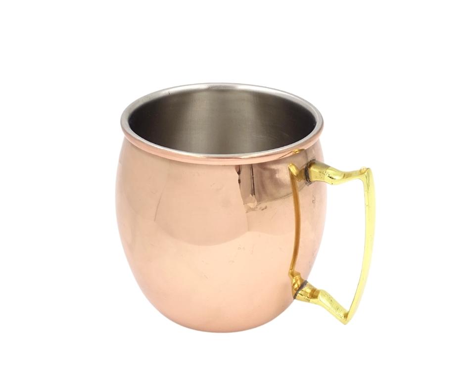 Měděný hrnek z nerezové oceli 304 - Objem 500ml pokrytý vrstvou mědi - MM7012