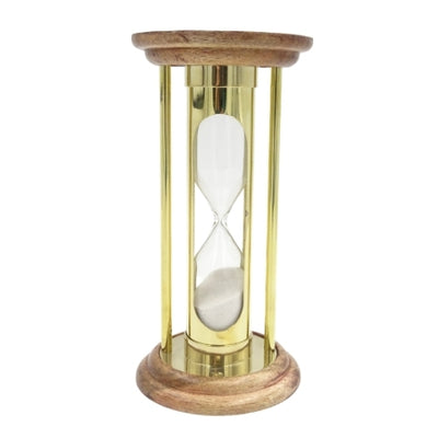 Klepsydra Mosiężna Drewniana 5 min Styl Retro - NC3031