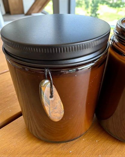 Intenční svíčka Tygrysí Síla – Sebevědomí a prosperita, 250 ml, možnost personalizace víčka jako dárek