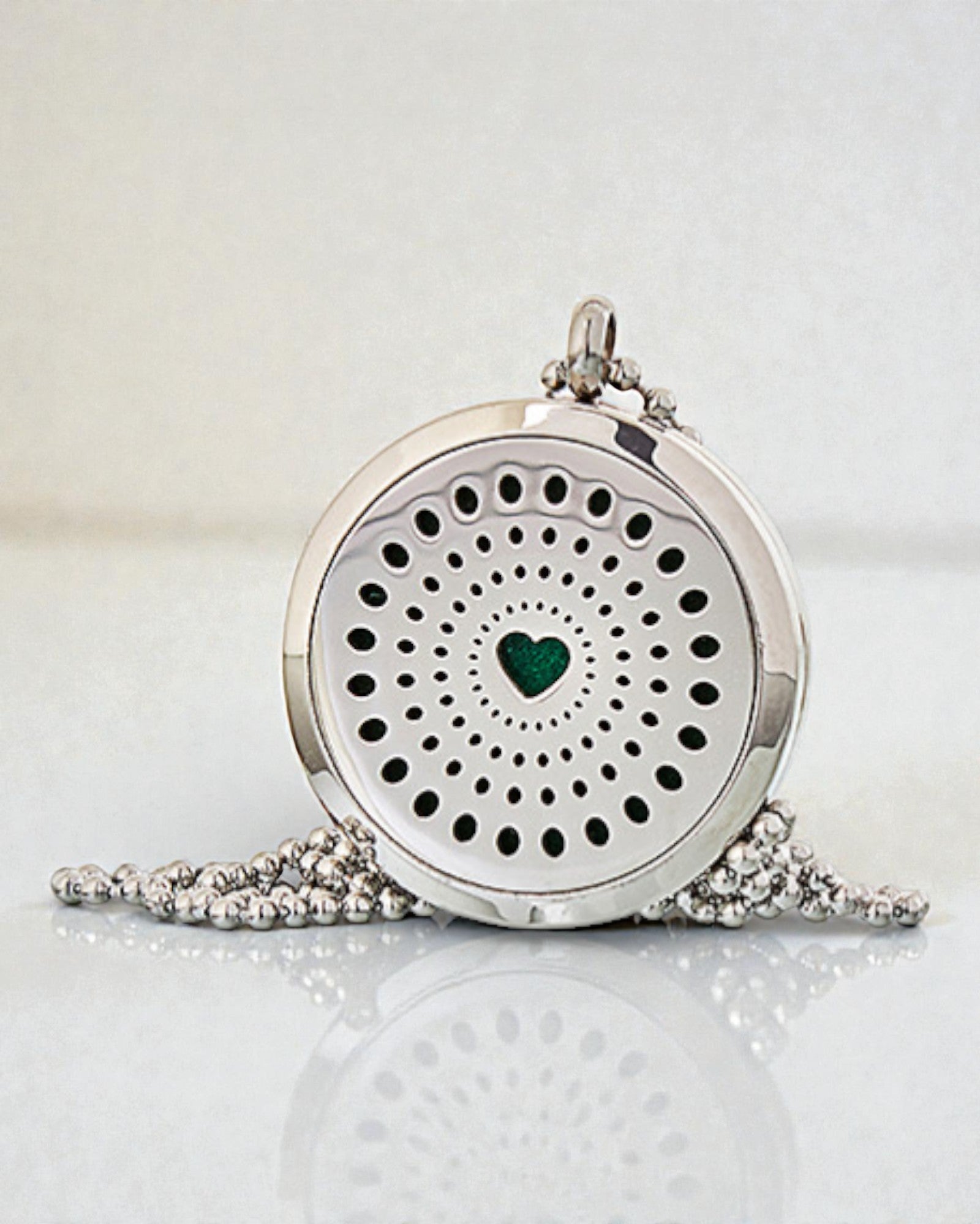 Celestia Heart – aromaterapeutický náhrdelník s diamantovým srdcem 30 mm