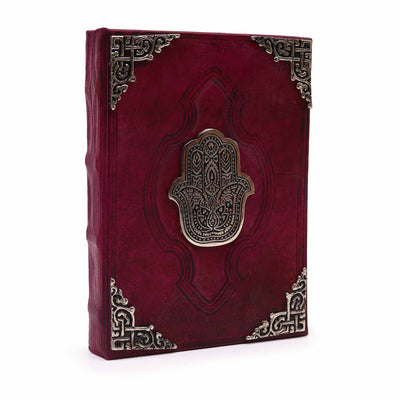 Hefty Red Tan kniha s dekorací Hamsa