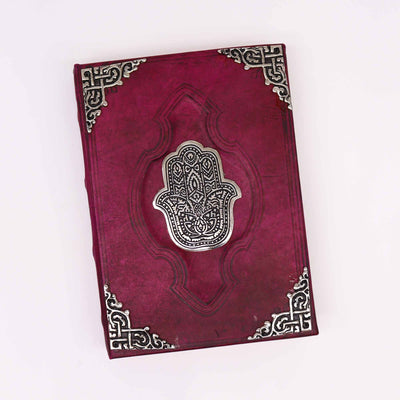 Hefty Red Tan kniha s dekorací Hamsa