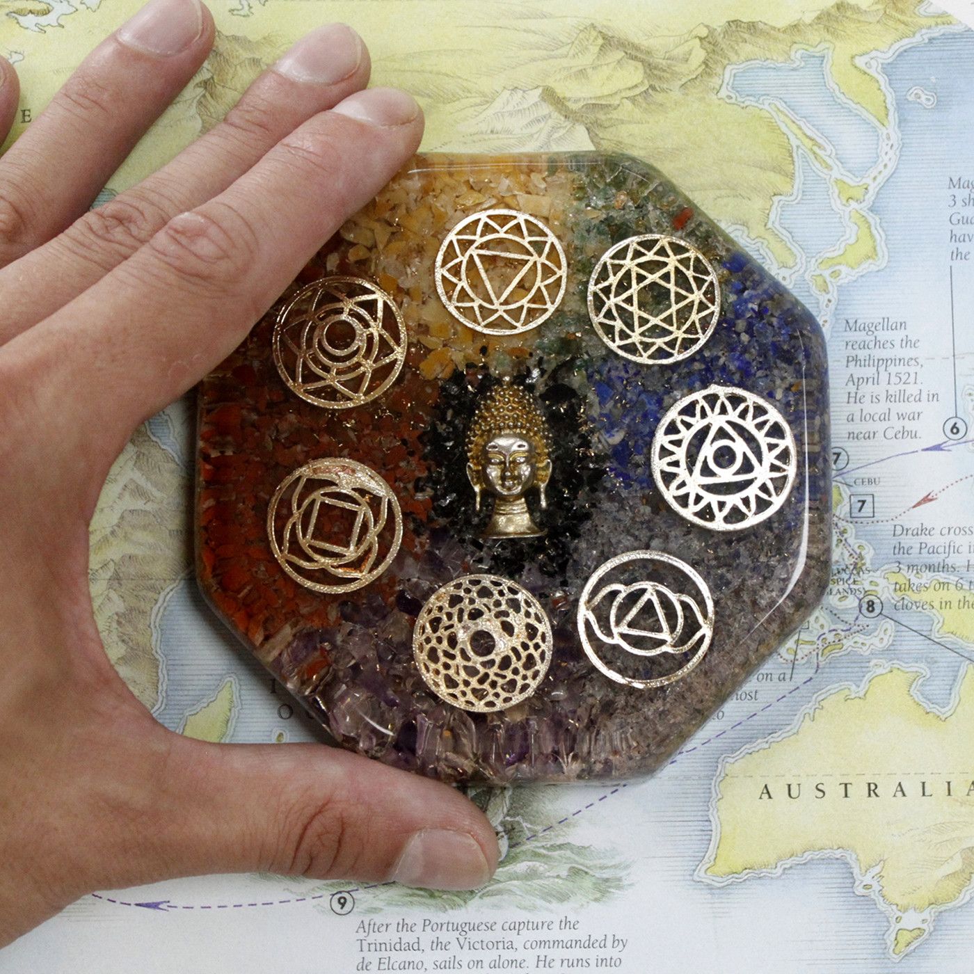 Orgonitový stolní napájecí balíček - Buddha čakra