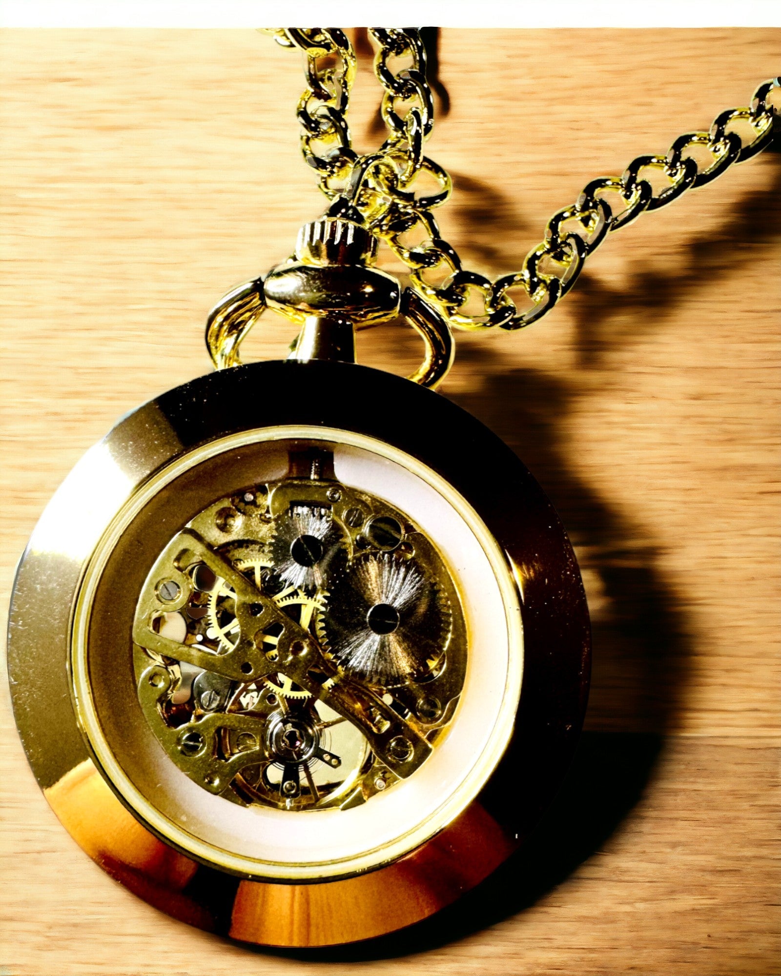 Retro Kapesní Hodinky – Mechanický Luxus ve Vintage Stylu, zlatá barva, personalizace gravírováním