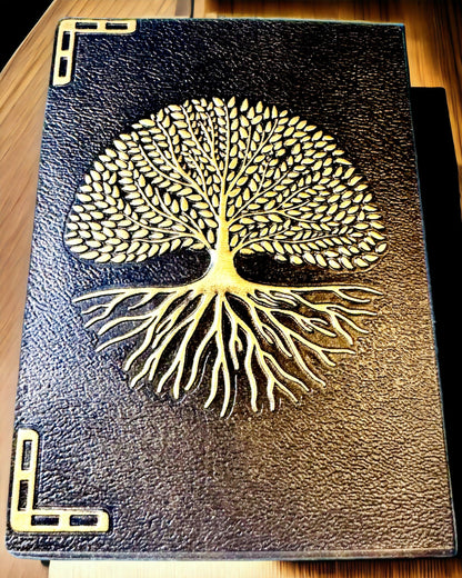 Vintage Deník "Strom Života" A6 - Elegantní Reliéfní Obal z Umělé Kůže, 100 Listů