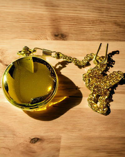 Klasické Kapesní Mechanické Hodinky s Dvojitým Krytem, Ruční, Zlatá Barva, s Gravírováním