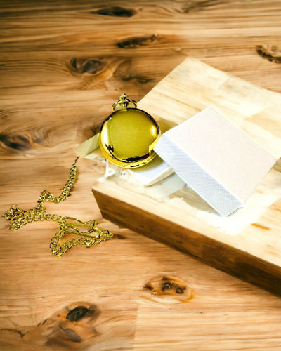 Klasické Kapesní Mechanické Hodinky s Dvojitým Krytem, Ruční, Zlatá Barva, s Gravírováním