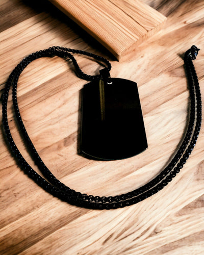 Náhrdelník s Dog Tag "Tři Odstíny Stylu" - Identifikační známka - Elegantní Přívěsek z Nerezové Oceli s Možností Gravírování