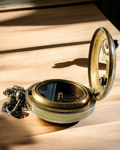 Kompas Nawigacyjny Podróżnika z grawerem, personalizacja – Rękodzieło Indyjskich Rzemieślników