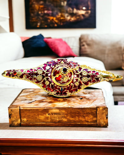 Magická lampa Aladina s možností gravírování - Varianta Bordová, propletená se zlatou