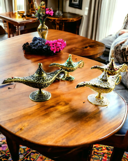 Magická lampa Aladina s možností gravírování - Bílá varianta, propletená se zlatou