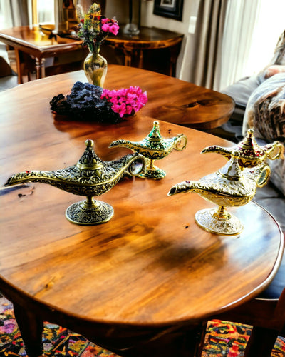 Magická lampa Aladina s možností gravírování - Varianta Bordová, propletená se zlatou