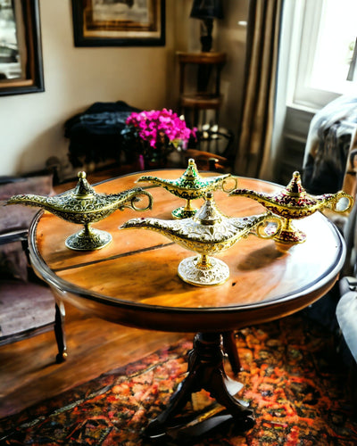 Magická lampa Aladina s možností gravírování - Varianta Bordová, propletená se zlatou