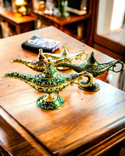 Magická lampa Aladina s možností gravírování - Bílá varianta, propletená se zlatou