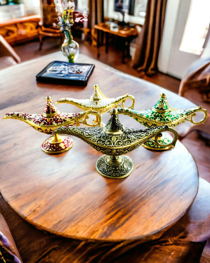 Magická lampa Aladina s možností gravírování - Bílá varianta, propletená se zlatou