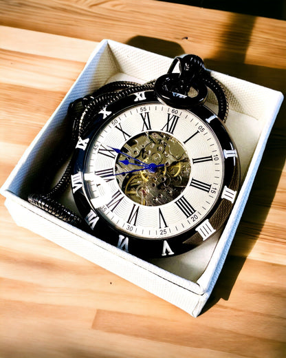 Mechanické kapesní hodinky s viditelným mechanismem – Možnost personalizace
