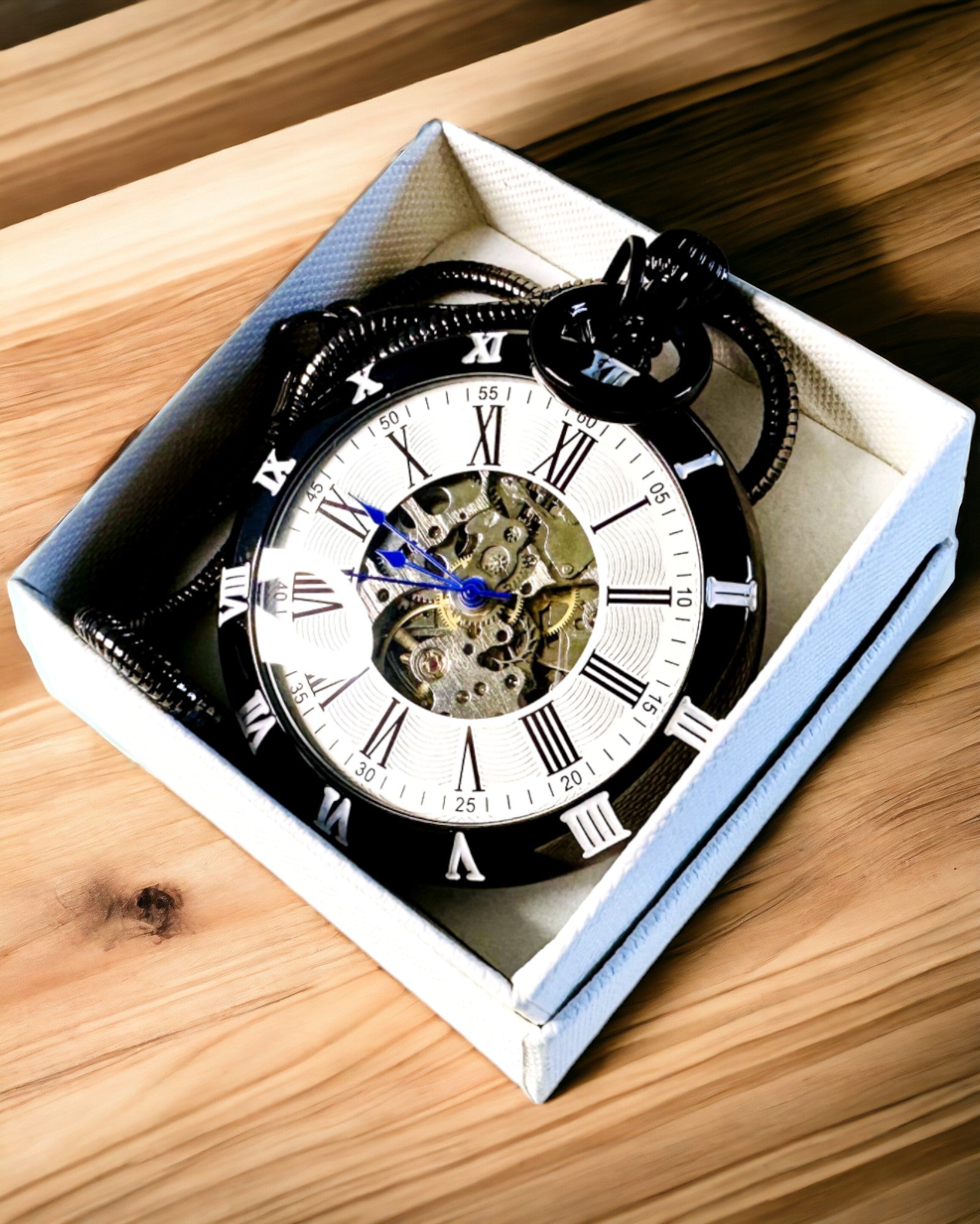 Mechanické kapesní hodinky s viditelným mechanismem – Možnost personalizace