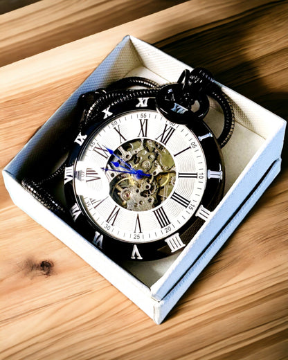 Mechanické kapesní hodinky s viditelným mechanismem – Možnost personalizace