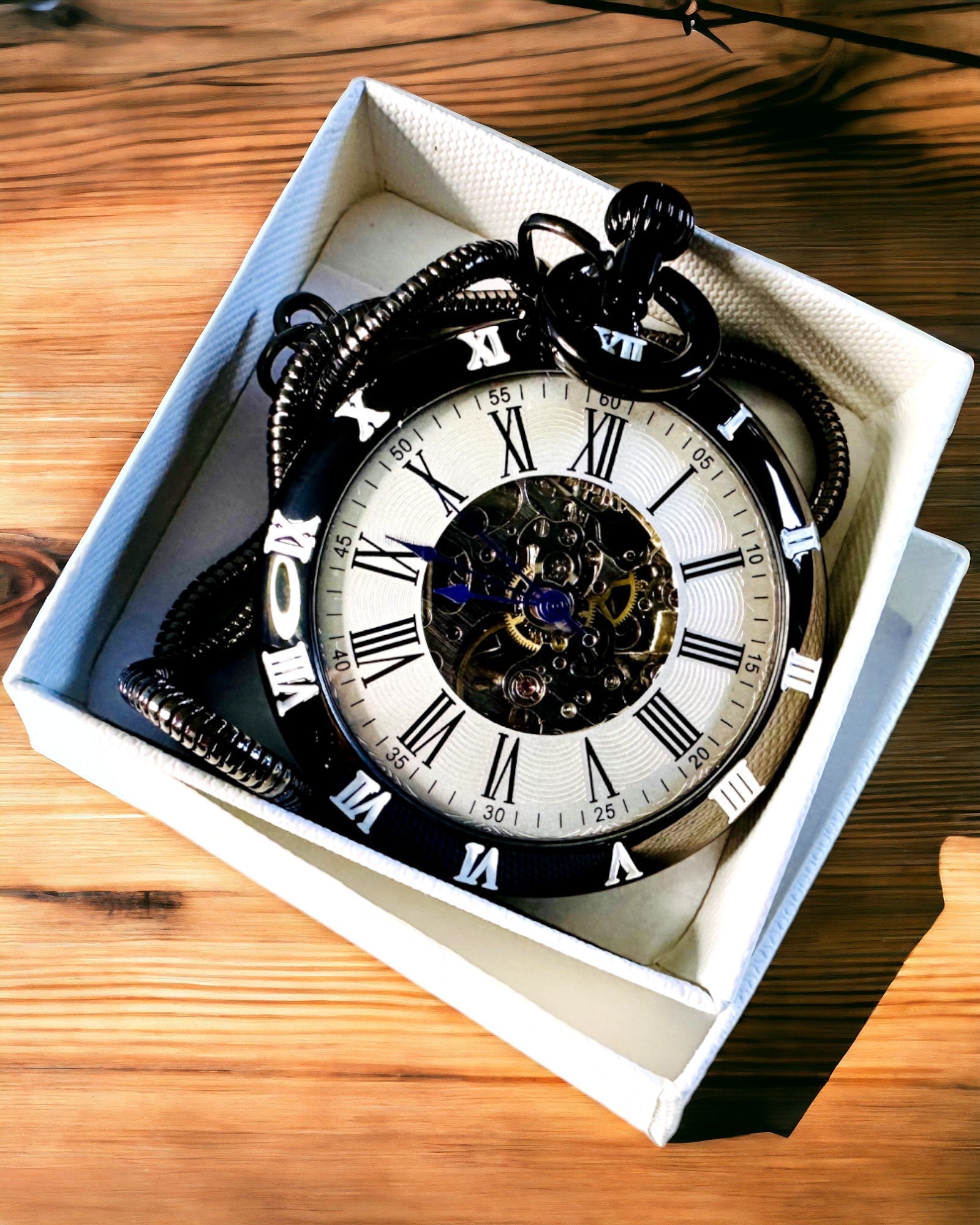Mechanické kapesní hodinky s viditelným mechanismem – Možnost personalizace