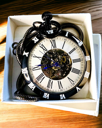 Mechanické kapesní hodinky s viditelným mechanismem – Možnost personalizace