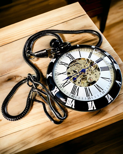Mechanické kapesní hodinky s viditelným mechanismem – Možnost personalizace