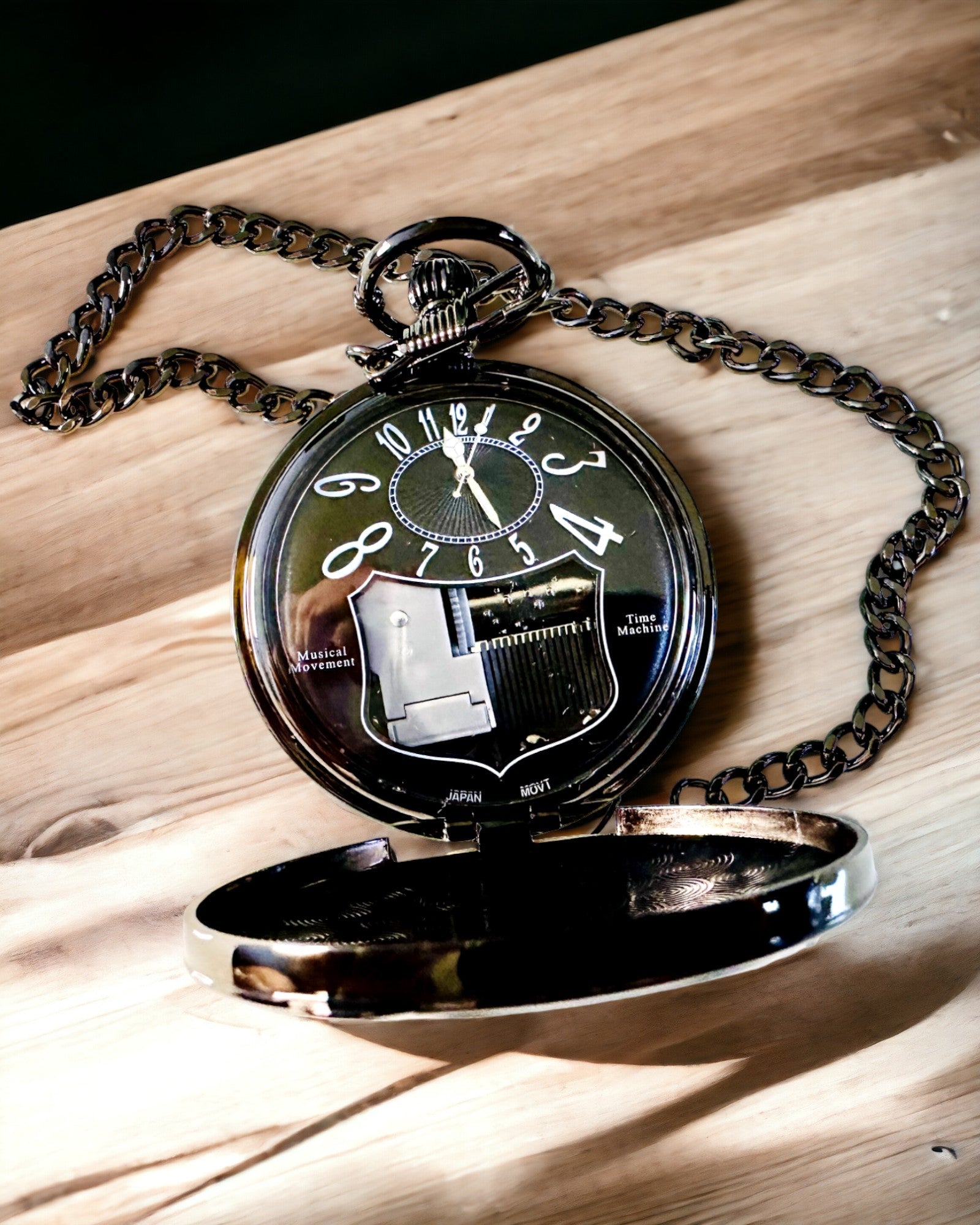 Kapesní hodinky "Astrum Temporis" - Černý rámeček. Možnost personalizace gravírováním