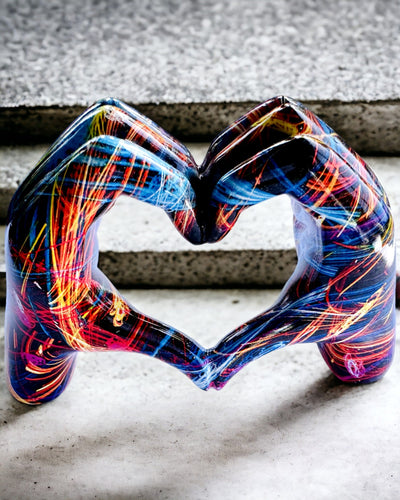 Kaleidoskop Srdce – Ručně Vyrobená Ozdoba z Pryskyřice s Možností Gravírování