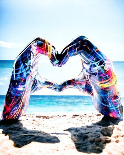 Kaleidoskop Srdce – Ručně Vyrobená Ozdoba z Pryskyřice s Možností Gravírování