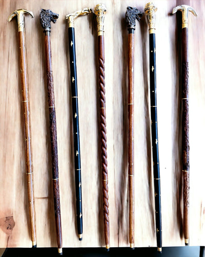 Laska Spacerowa "Jaguar Elegance" z Drewna Mango - możliwość personalizacji grawerem