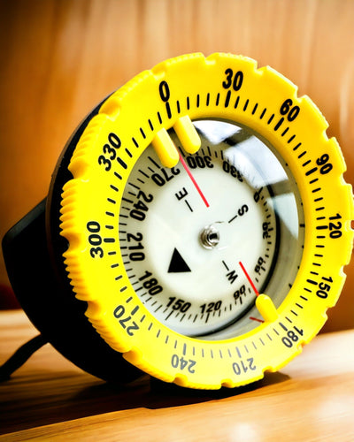 Kompas pro potápění AquaGuide - vodotěsný kompas s funkcí luminiscence s pružným páskem, možnost personalizace