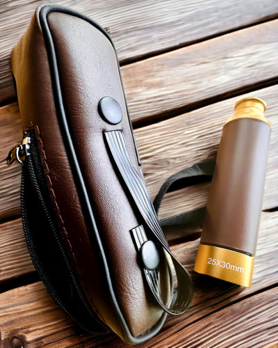 Monokulární Dalekohled „Explorer“ 25×30 – Přenosný, Skládací Ruční Teleskop s Možností Gravírování