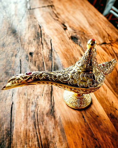Magická lampa Aladina s možností gravírování - Klasická zlatá varianta, propletená