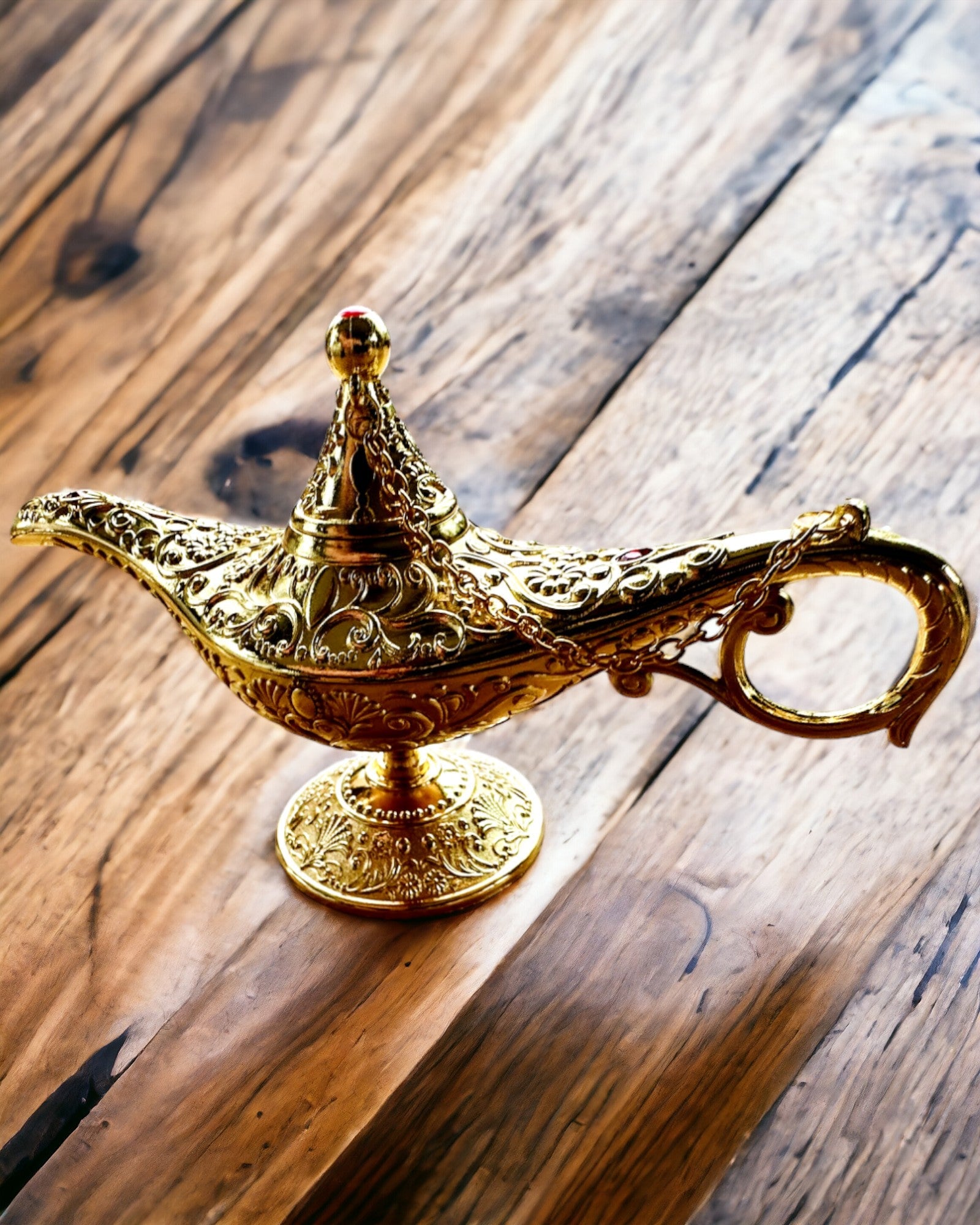 Magická lampa Aladina s možností gravírování - Klasická zlatá varianta, propletená