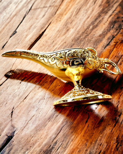 Magická lampa Aladina s možností gravírování - Klasická zlatá varianta, propletená