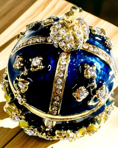 Šperkovnice 'Císařské vejce' Fabergé – Vintage styl, dekorativní nádoba na doplňky