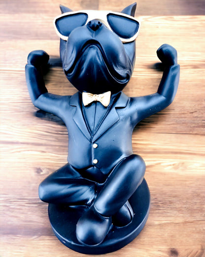 Figurka Bulldog Elegance - Exkluzivní držák na sklenice, možnost personalizace gravírováním