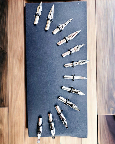 Exkluzivní kaligrafická sada, věčné pero na namáčení a sada inkoustů, personalizace gravírováním