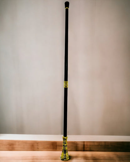Luxusová hůlka se zlatou rukojetí ve tvaru květu – elegantní a módní, 93 cm
