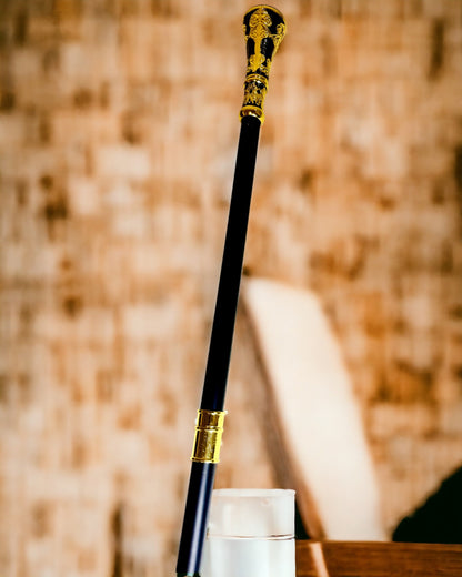 Luxusová hůlka se zlatou rukojetí ve tvaru květu – elegantní a módní, 93 cm