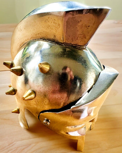 Gladiátorská Rytířská Maska "Sparta" - možnost personalizace gravírováním