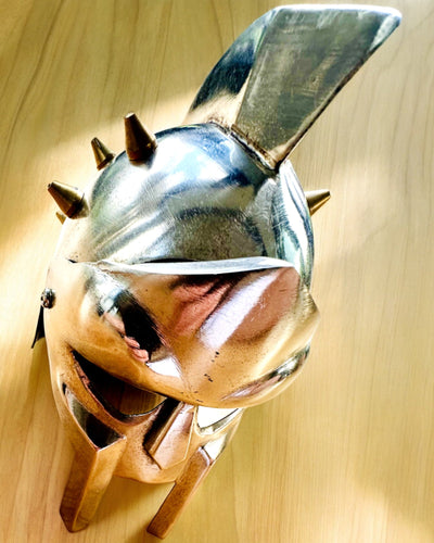 Gladiátorská Rytířská Maska "Sparta" - možnost personalizace gravírováním