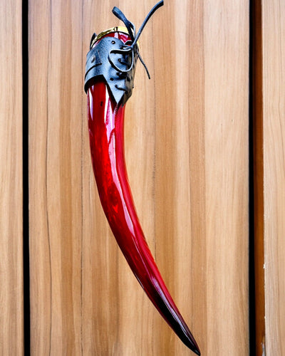 Válečnický rohový hrnek - Červený - s možností personalizace gravírováním