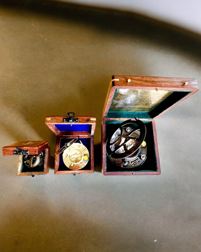 Velká Dřevěná Krabice na Kompas "Gilbert & Sons" s Možností Gravírování