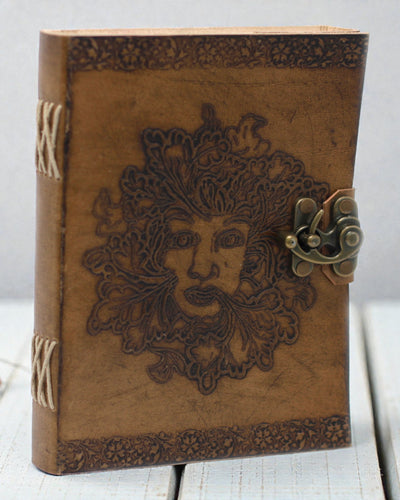 Sylva Spirit – Skórzany Notatnik Greenman z Metalowym Zapięciem