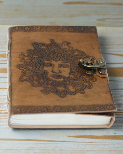 Sylva Spirit – Skórzany Notatnik Greenman z Metalowym Zapięciem