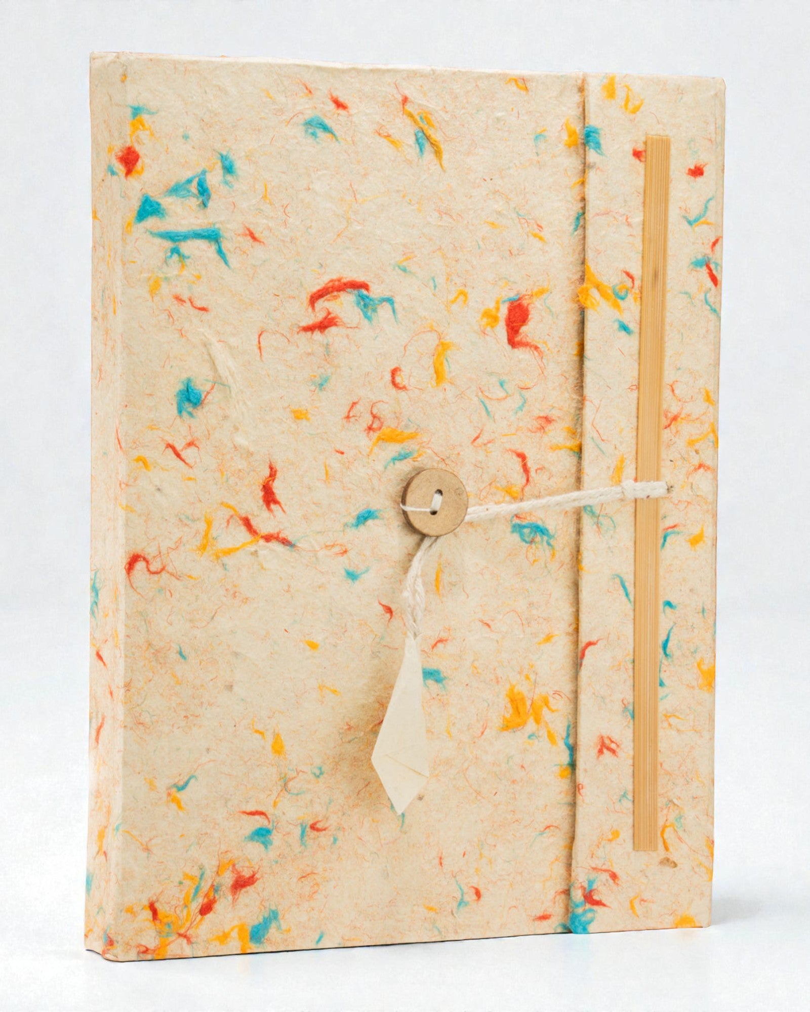 Velký zápisník Lokta – vícebarevná bavlna (45 listů, 21 x 15 cm)