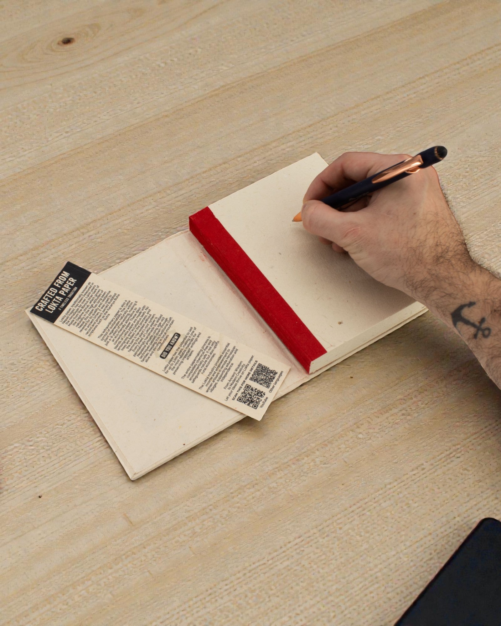 Střední zápisník Lokta – listy bodhi (15 x 12 cm) – 45 listů (směs vzorů)